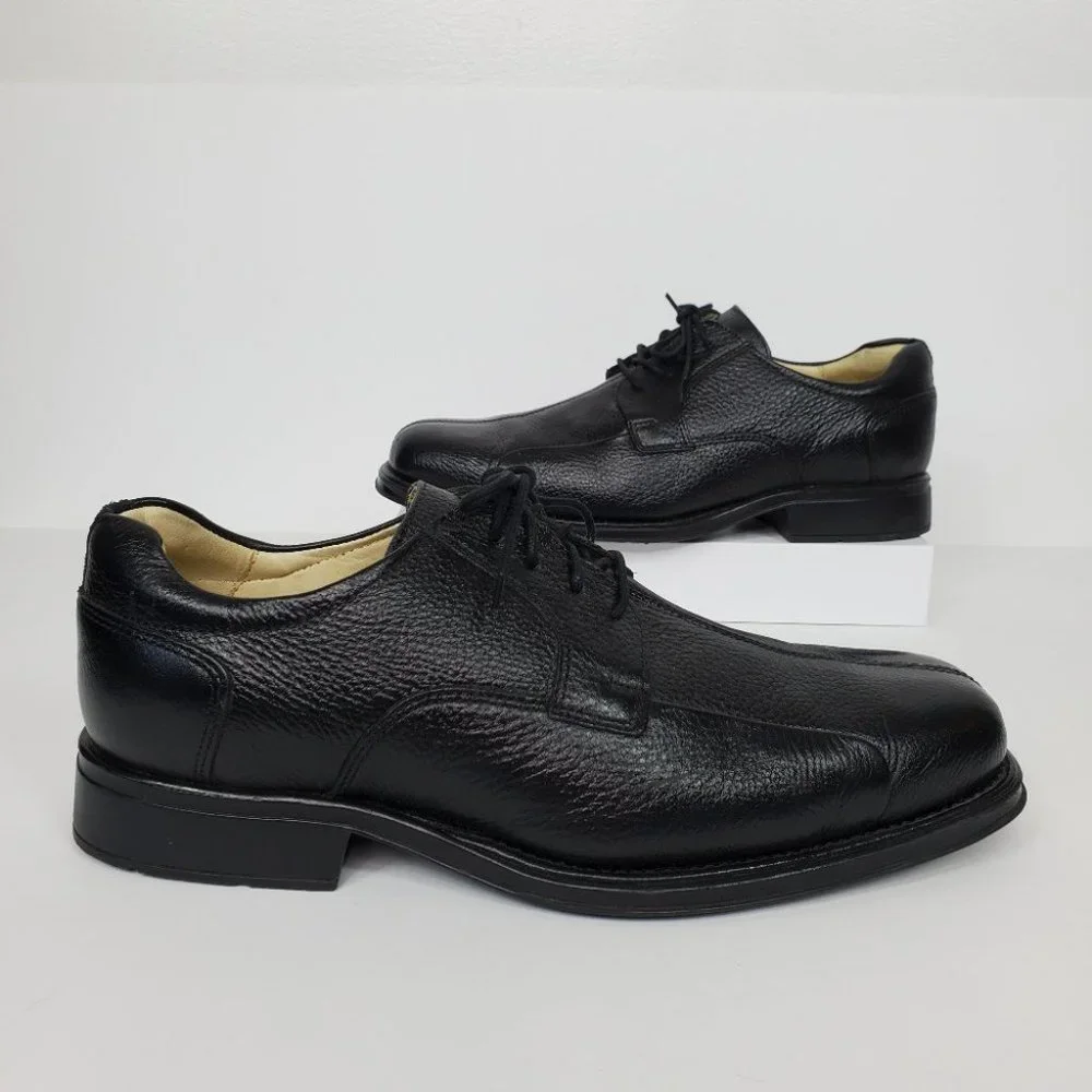 Belvedere Black Bay Ridge Leather Men's Dress Shoe Size 10EEE